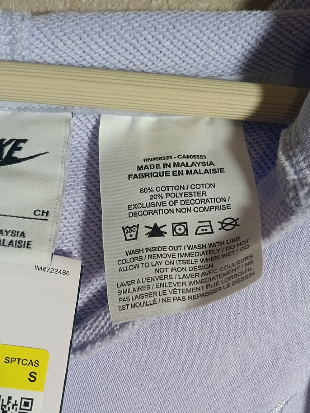 Nike Lavender Cropped Hoodie - Picture 7 of 8